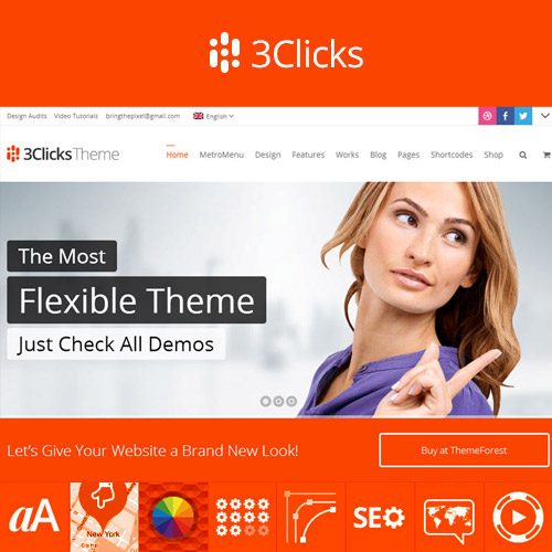 3Clicks - Responsive Multi-Purpose WordPress Theme