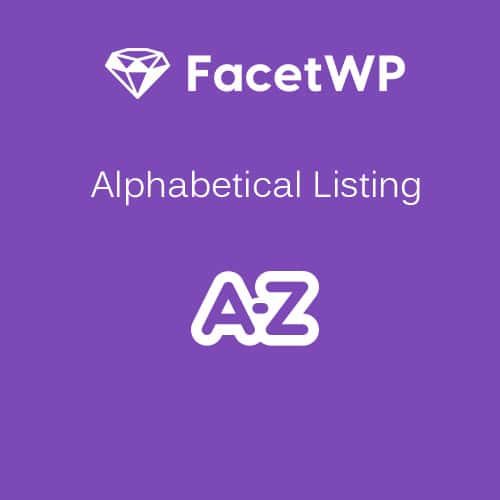 FacetWP – Alphabetical Listing