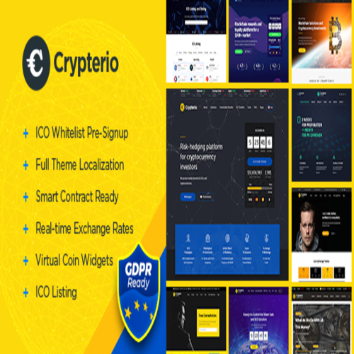 Crypterio 2.4.5 - ICO Landing Page and Cryptocurrency WordPress Theme