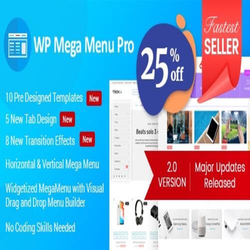 WP Mega Menu Pro 2.1.6 - Responsive Mega Menu