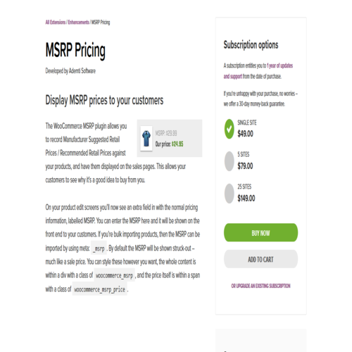 WooCommerce Extension MSRP Princing 3.3.1