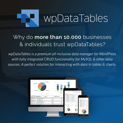 wpDataTables Pro 4.2.1 + All 3 Addons
