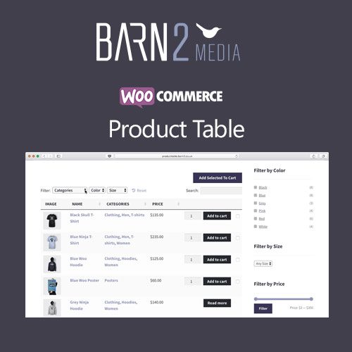 Barn2 Media WooCommerce Product Table 2.9.0